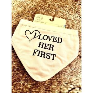 I Loved Her‎ First/I Do Too L/XL Dog Wedding Bandana